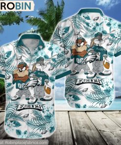 Philadelphia Eagles Taz And Bugs NFL Teams Hawaiian Shirt