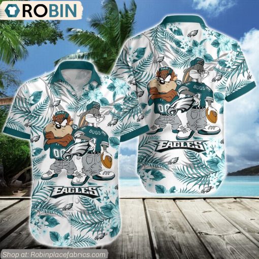 Philadelphia Eagles Taz And Bugs NFL Teams Hawaiian Shirt