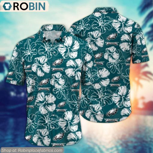 Philadelphia EaglesNFL Hawaiian Shirt Hibiscus Tropical Pattern