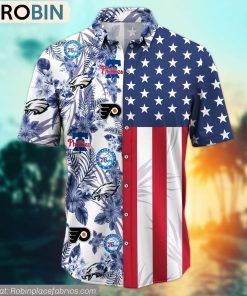 Philadelphia Sports Happy 4th Of July Hawaiian Shirt Philadelphia Sports Happy 4th Of July Hawaiian Shirt