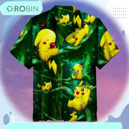 Pikachu and Pikachu Unisex Hawaiian Shirt