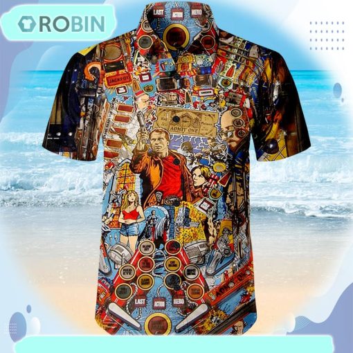 Pinball Action Arcade Unisex Hawaiian Shirt