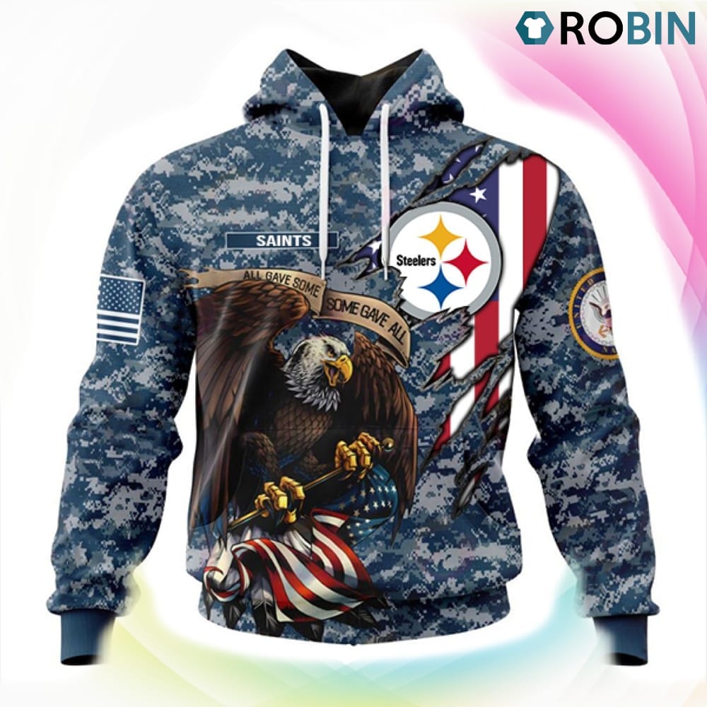 Pittsburgh Steelers NFL Honor US Navy Veterans 3D Hoodie, Steelers Fan Shirt for Sale