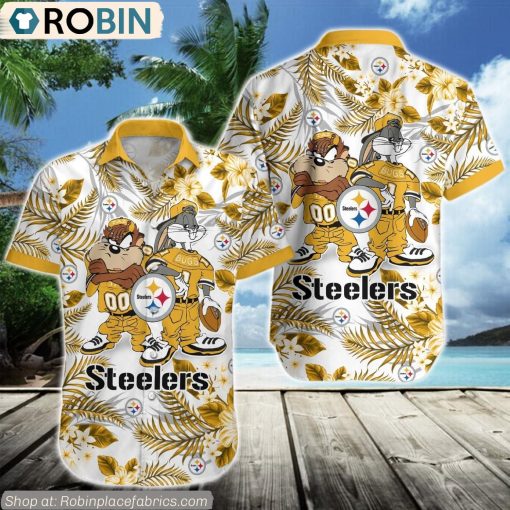 Pittsburgh Steelers Taz And Bugs NFL Teams Hawaiian Shirt