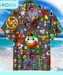 Pixel Sprite Montage Hawaiian Shirt
