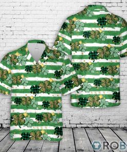 Plaid shamrocks Seamless pattern Patrick’s Day Hawaiian Shirt