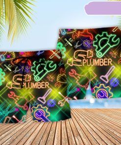 Plumber Amazing Neon Stunning Beach Short, Gift for Holiday Summer