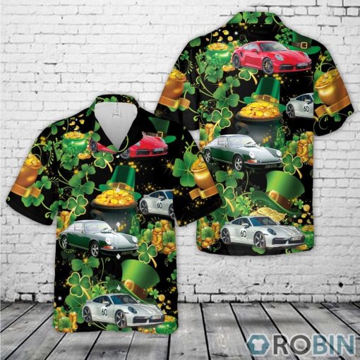 Porsche 911, Patrick’s Day Hawaiian Shirt