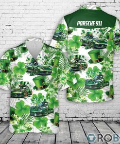 Porsche 911 St Patrick’s Day Hawaiian Shirt