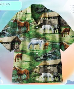 Powerful Racehorse In The Racetrack Universal Hawaiian Shirt
