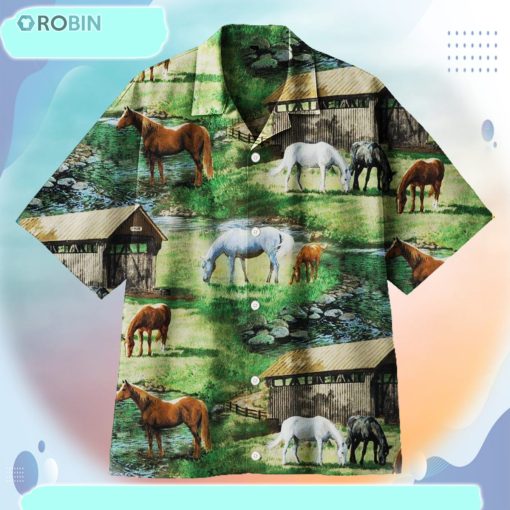 Powerful Racehorse In The Racetrack Universal Hawaiian Shirt