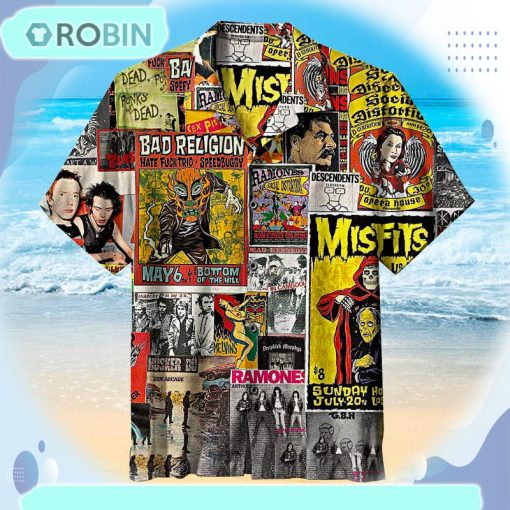 Punk-Rock-Collage Hawaiian Shirt