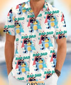 Rad Dad Bluey Family Hawaiian Button Shirt