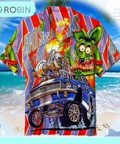 Rat Fink Boss Mustang Unisex Hawaiian Shirt Rat Fink Boss Mustang Unisex Hawaiian Shirt