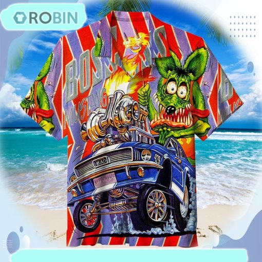Rat Fink Boss Mustang Unisex Hawaiian Shirt