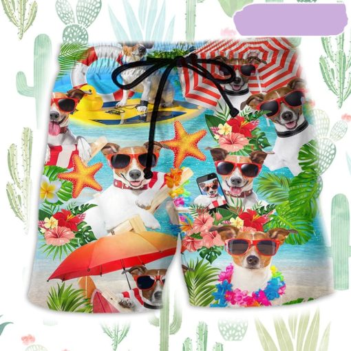 Rat Terrier Dog Love Beach Beach Short, Gift for Holiday Summer