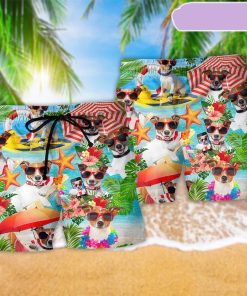 Rat Terrier Dog Love Beach Beach Short, Gift for Holiday Summer
