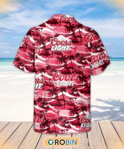 Red Coors Light Tropical Island Beach Hawaiian Shirt Red Coors Light Tropical Island Beach Hawaiian Shirt