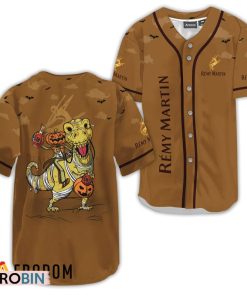 Remy Martin Beige Halloween Dinosaur Baseball Jersey Shirt Style