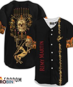 Remy Martin Golden Skull And Pumpkin Baseball Jersey Shirt Style