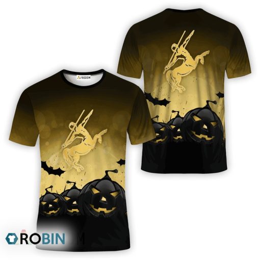 Remy Martin Halloween Night Pumpkin 3D Printed T-Shirt