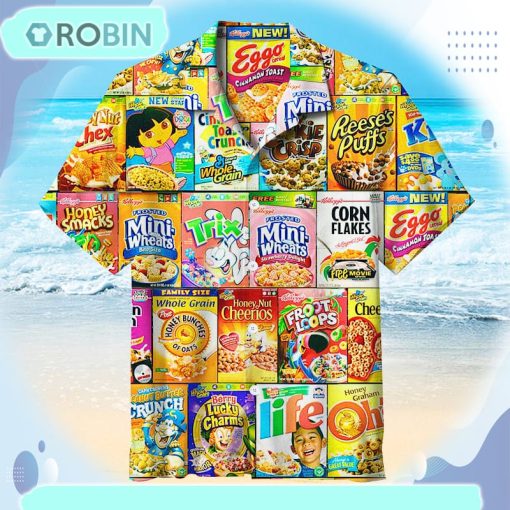 Retro Cereal Box Universal Hawaiian Shirt