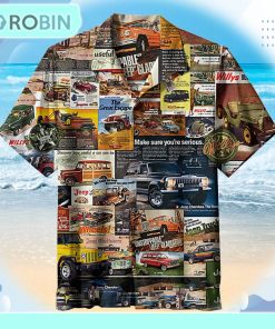 Retro Jeep Collage Hawaiian Shirt Retro Jeep Collage Hawaiian Shirt