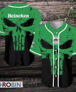 Retro Skull Heineken Beer Baseball Jersey Shirt Style