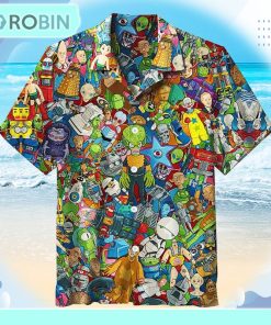 Robots and Aliens Universal Hawaiian Shirt