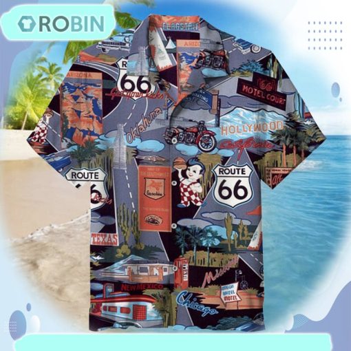 Route 66 Restaurants, Diners and Motels Unisex Hawaiian Shirt