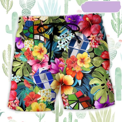 Rubik Is Snake Tropical Style Beach Short, Gift for Holiday Summer