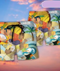 Rugby Beach Sports Beach Rugby Family Fight Beach Short, Gift for Holiday Summer