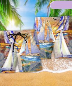 Sail Love Beach And Sunset Beach Short, Gift for Holiday Summer