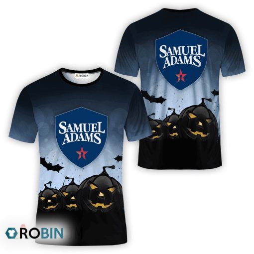 Samuel Adams Halloween Night Pumpkin 3D All Over Printed T-Shirt