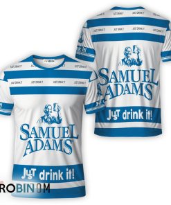 Samuel Adams White Just Drink It All Over Printed T-Shirt