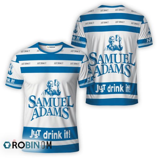 Samuel Adams White Just Drink It All Over Printed T-Shirt