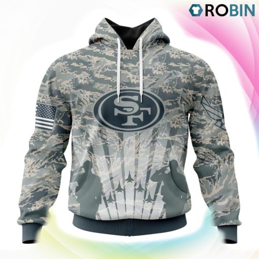 San Francisco 49ers NFL Honor US Air Force Veterans 3D Hoodie, San Francisco 49ers Fan Shirt for Sale