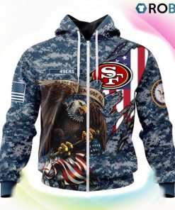 San Francisco 49ers NFL Honor US Navy Veterans 3D Hoodie, 49ers Unique Gifts