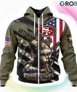 San Francisco 49ers NFL Honor Veterans And Their Families 3D Hoodie, 49ers Merch