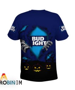 Scary Night Halloween Bud Light Beer 3D Printed T-Shirt
