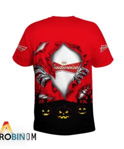 Scary Night Halloween Budweiser Beer 3D All Over Printed T-Shirt Scary Night Halloween Budweiser Beer 3D All Over Printed T-Shirt