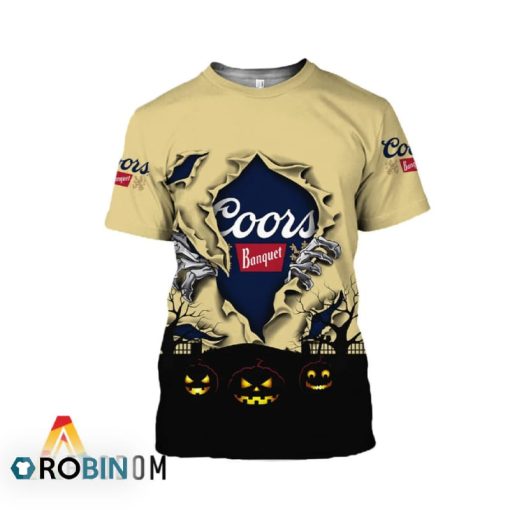 Scary Night Halloween Coors Banquet 3D All Over Printed T-Shirt