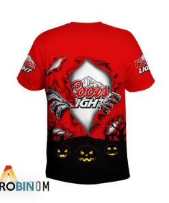 Scary Night Halloween Coors Light 3D All Over Printed T-Shirt Scary Night Halloween Coors Light 3D All Over Printed T-Shirt