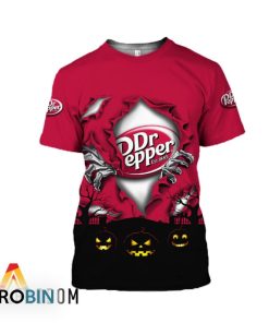Scary Night Halloween Dr Pepper 3D All Over Printed T-Shirt Scary Night Halloween Dr Pepper 3D All Over Printed T-Shirt