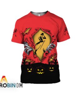 Scary Night Halloween Johnnie Walker 3D All Over Printed T-Shirt
