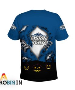 Scary Night Halloween Keystone Light 3D All Over Printed T-Shirt