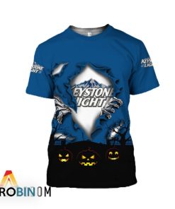 Scary Night Halloween Keystone Light 3D All Over Printed T-Shirt
