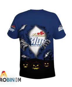 Scary Night Halloween Labatt Blue 3D All Over Printed T-Shirt