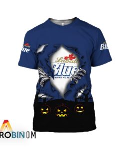 Scary Night Halloween Labatt Blue 3D All Over Printed T-Shirt