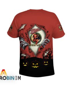 Scary Night Halloween Miller High Life 3D All Over Printed T-Shirt